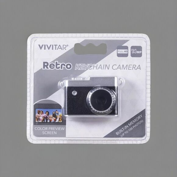 🔥Vivitar Keychain Digital Camera Micro SD Card Prime Lens Black BNWT🔥 - Picture 1 of 6